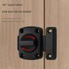 Zinc Alloy Rotary Latch No Punching Left and Right Anti-theft Latch Sanitary Room Sliding Door Pet Cage Door Bolt Latch