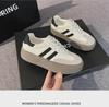 Women's 2024 Spring Dexun Thick-Soled Retro White Sneakers: Versatile Casual Sports Shoes