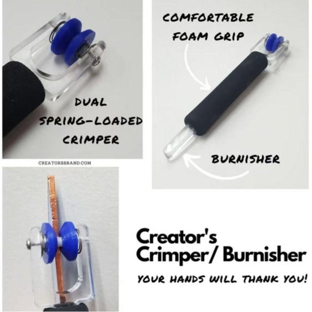 Time-Saving Glass Foil Crimper Wear-resistant Hand Foil Wrapper Foiling Tool Aluminum Foils