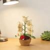 Ландыш Лампа Вязаная Искусственный Цветок с 7 Ночными Огоньками Маленький Цветок в Горшке Настольная Лампа для Подарка на День Святого Валентина, День Матери Домашний Настольный