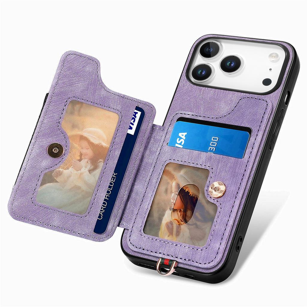 RFID Магнитный Кошелек Кольцо Держатель Карта Слот Кожаный Чехол Для iPhone 17 Pro Max 16 15 Plus 14 13 12 11 17Air 16E Сумка Подставка Чехол