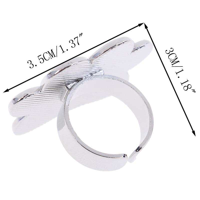 Nail Art Metal Finger Ring Palette Color Painting Pigment Holder Nail Art Tool