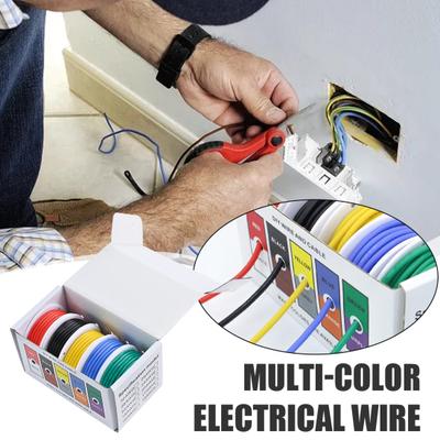 Провод 22 AWG Диаметр 1,7 мм Гибкий Силиконовый 22 AWG Многожильный Электрический Изолированный Лужёные Медные Жилы Монтажный