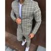 Tracksuit Men Sportsuits Gentlemen Set Zipper Jacket Suit Long Sleeve Stripe Coat+Pants Gyms Men Set Casual Sportswear Suit