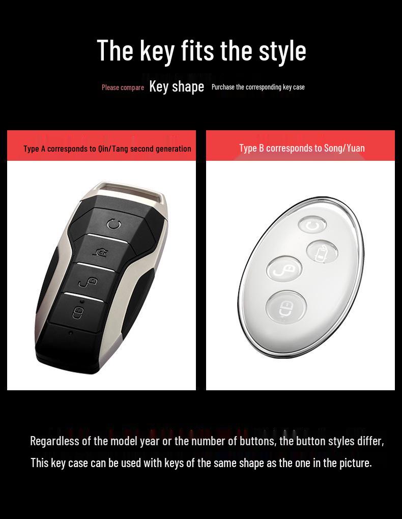 Чехол для ключа BYD для Yuan EV, Qin Pro, Song Max, Tang Gen 2
