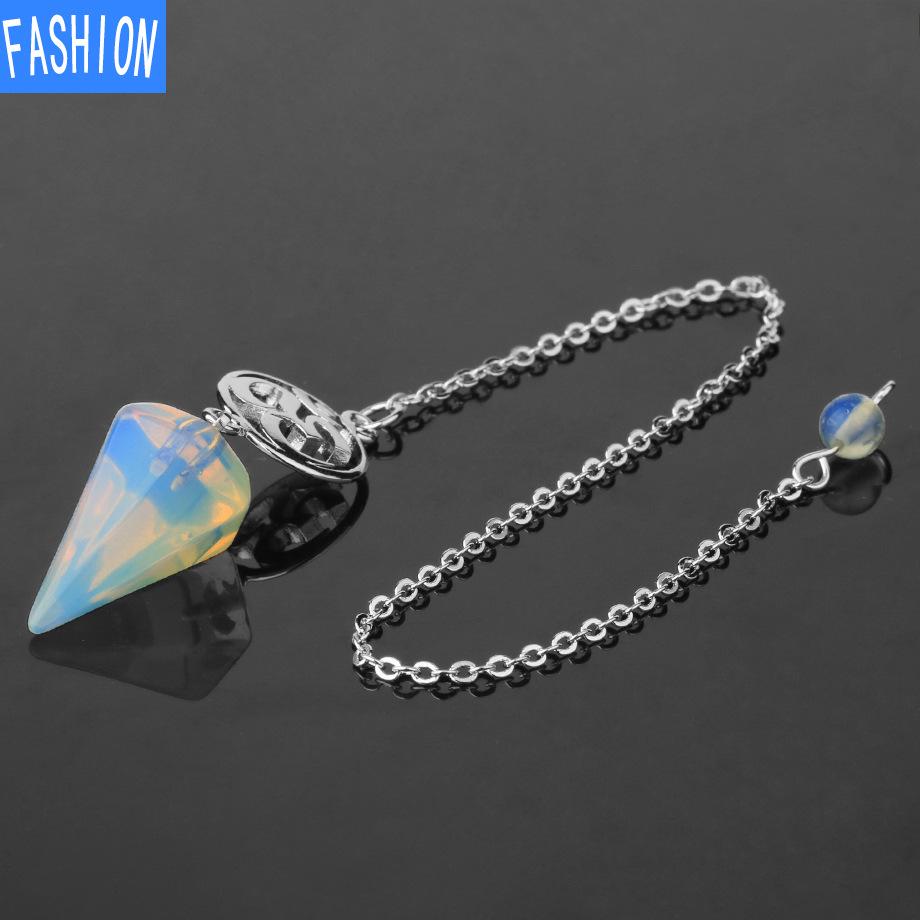 Хрустальная руда Духовный маятник Замысловатое исцеление Шестиугольный остроконечный кулон-украшение