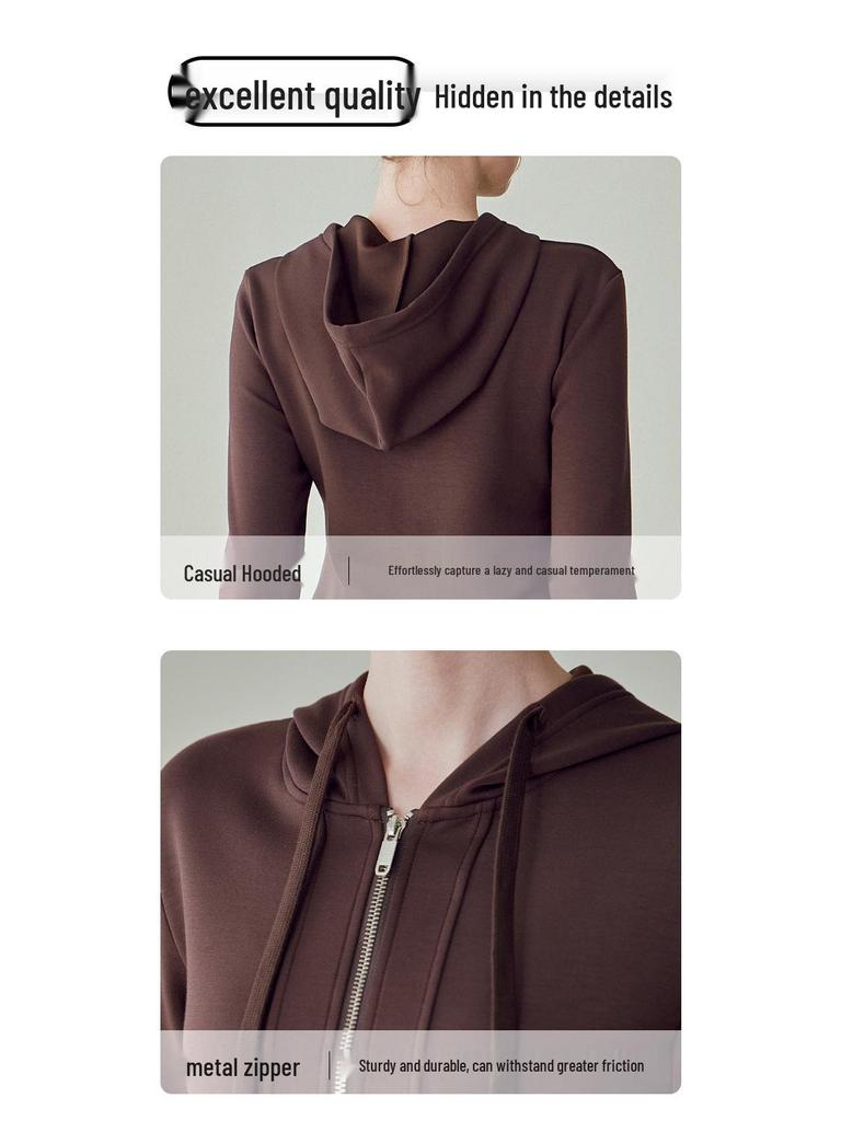 Женский худи для йоги с капюшоном и брюки широкого кроя, комплект из двух предметов - Теплый и удобный