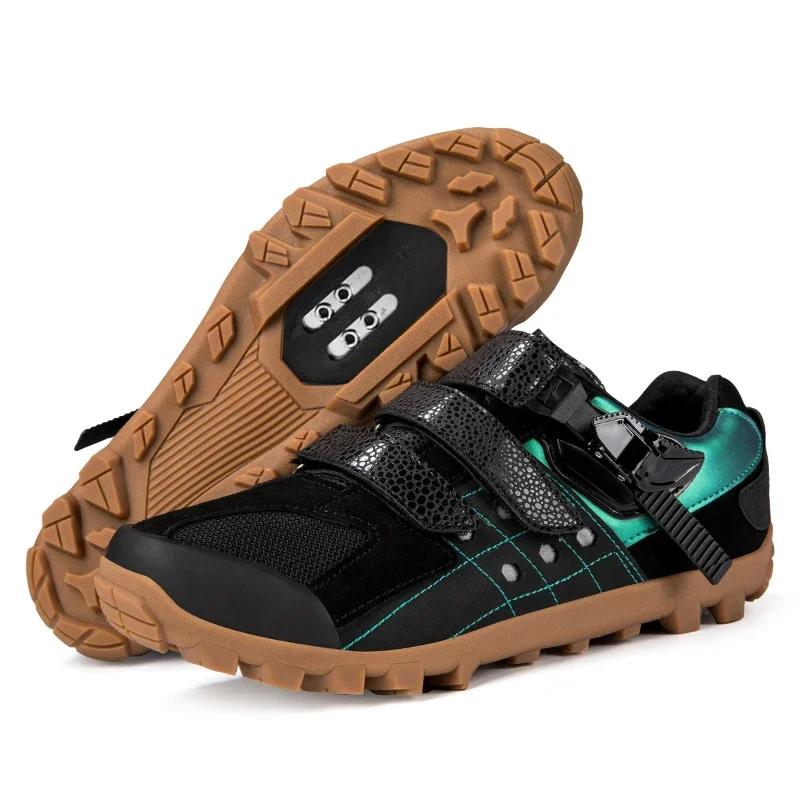 2026 Велосипедные кроссовки для горного велосипеда Мужские Велосипедные кроссовки MTB Шипы Обувь Высокое качество Мужские Спортивные Внедорожные Велосипедные ботинки Плоская обувь SPD