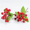 Festival Xmas Decor Wedding Christmas Ornaments Artificial Red Berry Fake Flower Simulation Branch