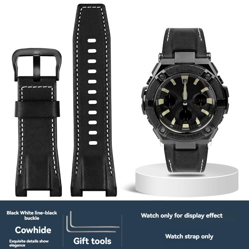 Для Casio G-SHOCK GST-S130/S110/S120/W130L GST-210/B100/W300 Натуральная кожа Ремешок для часов Браслет Мужской Нейлон Ремешок для часов 26 мм