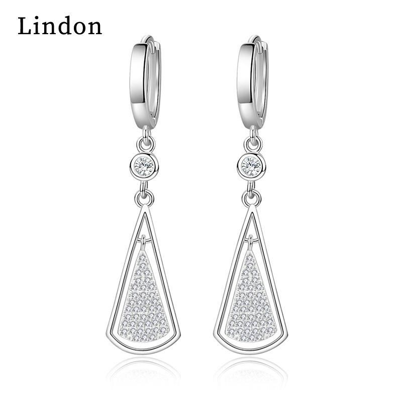 Серьги-капли Lindon из медного сплава с цирконием, серьги-капли для женщин, подарки на свадьбу