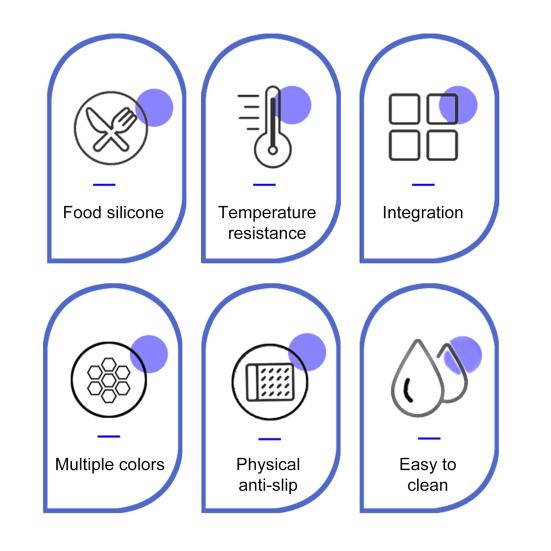 Силиконовый вкладыш для фритюрницы Yousheng с разделителем, квадратные многоразовые вставки, подставка для фритюрницы пищевого класса для приготовления хот-догов на гриле
