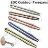 Tweezers Camping Outdoor EDC Multipurpose Gadget Titanium Tweezer Pick Up Clamping TC4 Clip