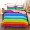 Радужные полосы 3D печатный пододеяльник всесезонный геометрический мягкий чехол для постельного белья наволочка роскошный домашний текстиль комплекты пододеяльников