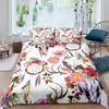 Bull Skull Duvet Cover Chic Feather Bedding Bohemian Exotic Branches Flower for Kids Teens Women Men Room Decoration Quilt Cover