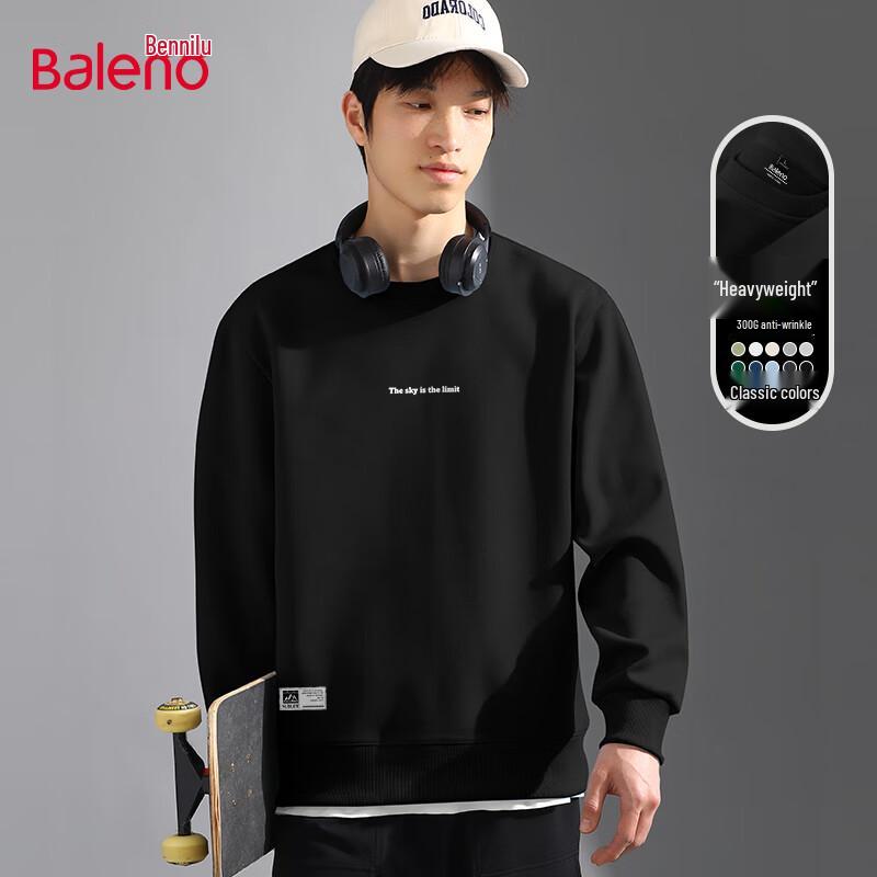 Baleno Men's 2025 Autumn Retro Heavyweight Crewneck Sweatshirt