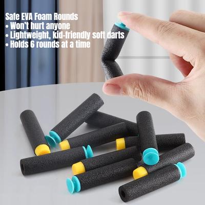 Гатлинг Бластер с мягкими пулями Ракетная установка Игрушечный пистолет с мягкими дротиками Безопасная игрушка для стрельбы на улице для мальчиков Подарки для детей 4-8 лет