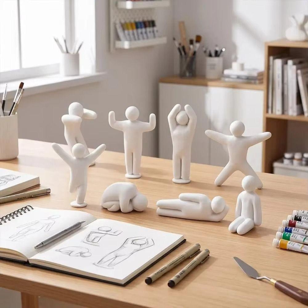 Human Figurines 3D Printed Figures Paintable Multi Poses Figures Miniature Mecha Ornaments DIY Art