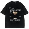 Модная футболка с принтом Sabrina Carpenter Espresso Martini Эстетичная унисекс женская футболка Свободный повседневный топ из мягкого хлопка Streetwear