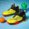 Yellow Children's Basketball Shoes Mesh Breathable Sports Shoes For Teenagers Non-Slip Wear-Resistant Basketball Sneakers Kids