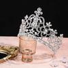 Металлические короны принца в корейском стиле, корона на бар-мицву, круглые тиары, ретро барочная хрустальная корона, королева