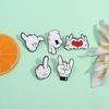 Cartoon Finger Gesture Love You Brooch Enamel Pin Creative Metal Decoration Brooch Backpack Lapel Badge Jewelry Gift for Friends