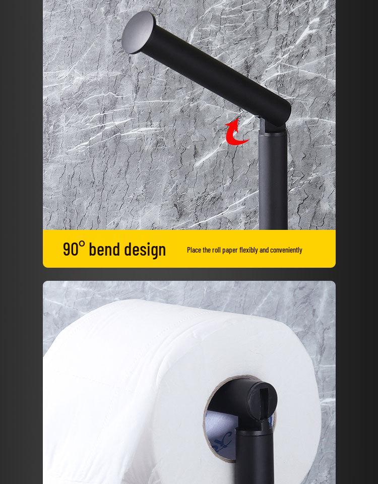 Приграничный вертикальный держатель для туалетной бумаги и щетки для ванной комнаты - Многофункциональный напольный органайзер для рулонов