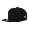 59FIFTY BASIC FITTED Plain Blank Basic Plain Hat Cap Black Gold [New Era] [BLANK CAP] (7-3/8 (approx. 58.7cm))