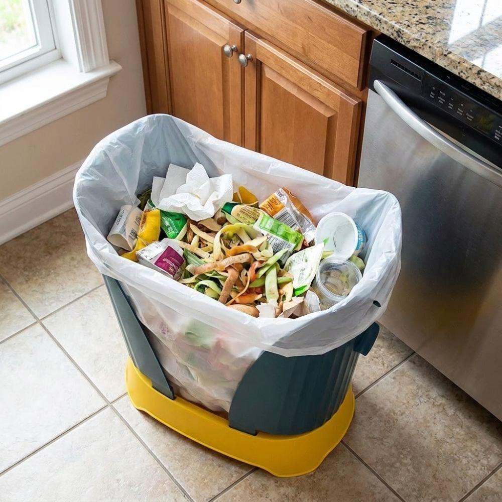 Large Capacity Expandable Trash Can Plastic Collapsible Waste Basket Garbage Bag Holder Bedroom