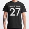 Летняя мужская мода повседневная футболка с коротким рукавом Lamine Yamal 27 черные футболки большого размера