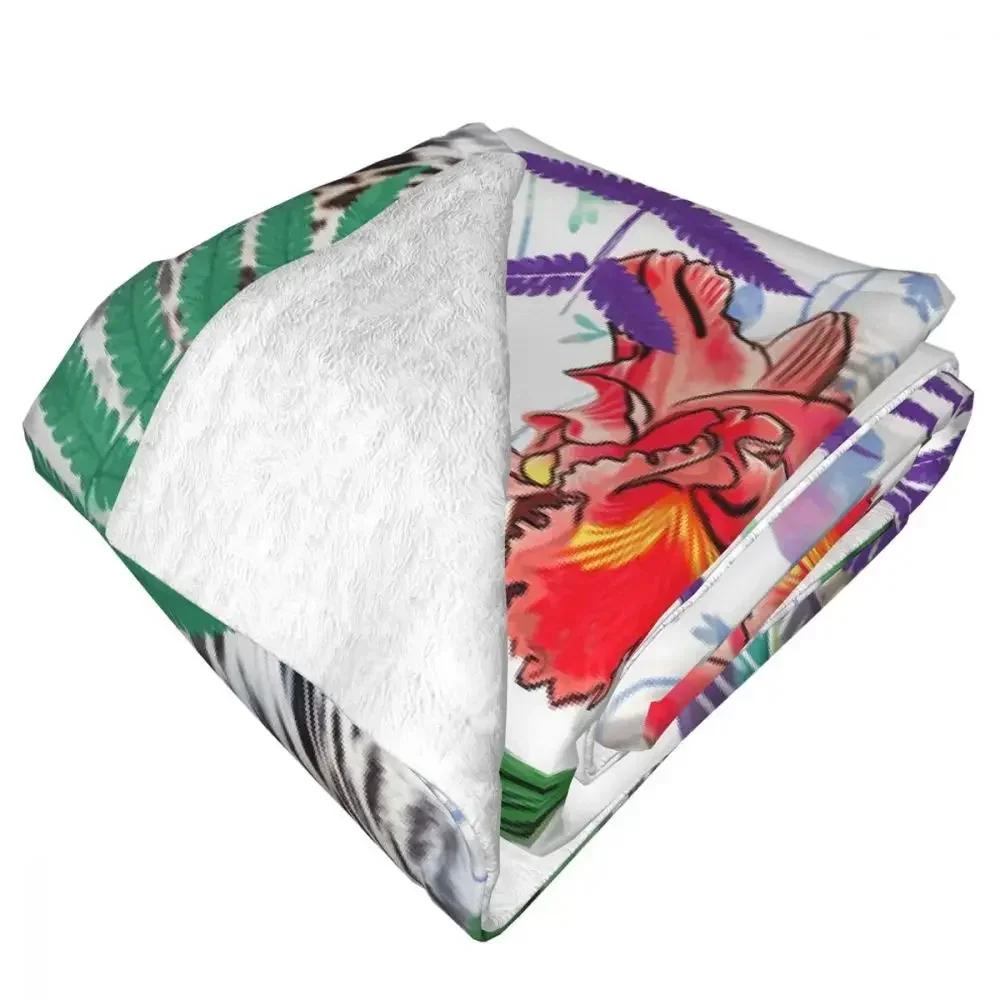 Cat with Moon Anime Blanket Throw Blanket Satanic Flannel Blanck and White Blanket for Adults Kids Halloween