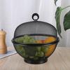 Большая сетчатая корзина для фруктов с крышкой, защищенная от мух, легко моется