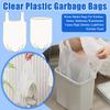 Clear Plastic Garbage Bags Waste Basket Bags For Kitchen, Home, Bathroom Wastebasket Liners High Density LeakProof Kitchen Trash