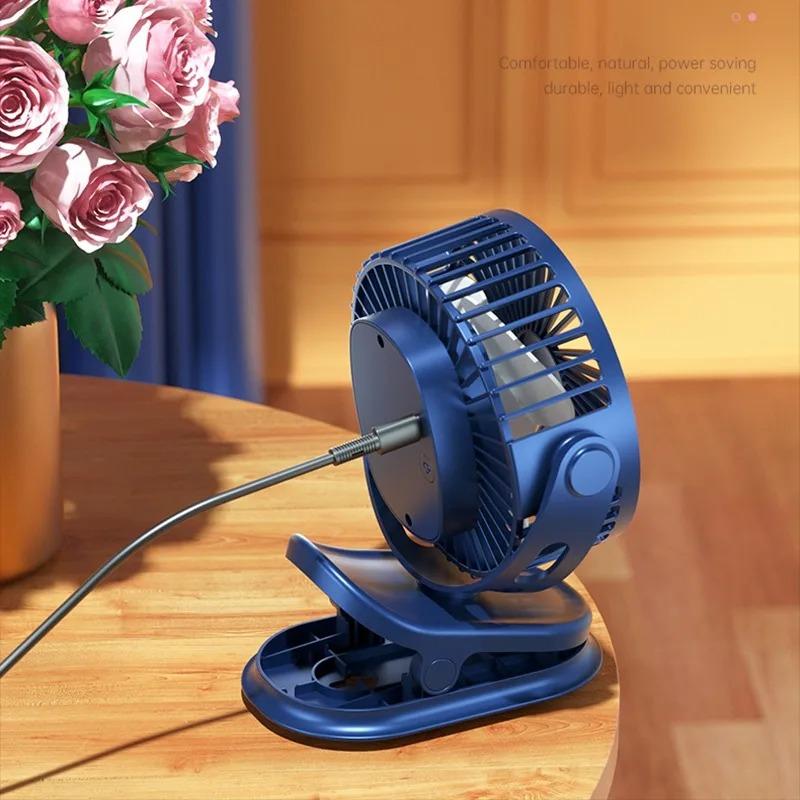 Мини USB вентилятор Вентилятор с аккумулятором и таймером Сильный ветер 3 скорости Настольный Портативный Тихий Офис Кемпинг На открытом воздухе