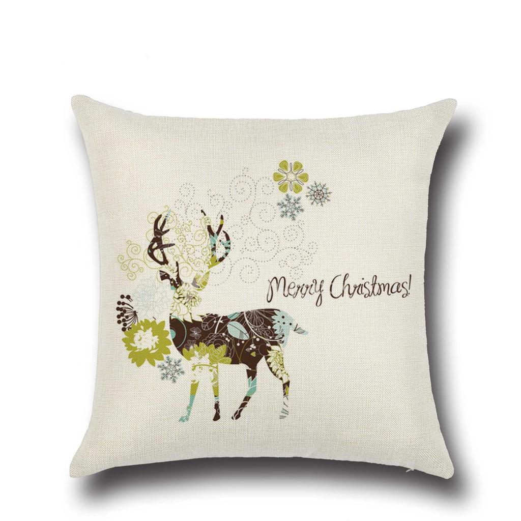 Christmas Elk Colorful Pillow Creative Home Christmas Gifts