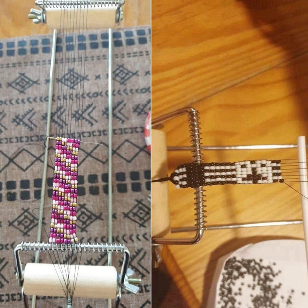 Lightweight Weaving Beading Loom Wood Handle Beading Loom Machine Jewelry Making