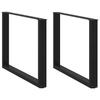 VidaXL Dining Table Legs U-Shape 2 Pcs Black 100 X (72-73) Cm Steel 4013196