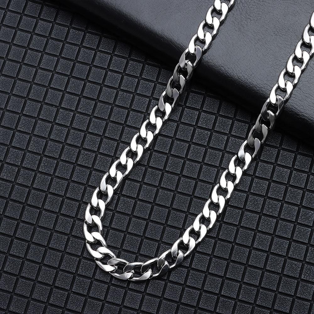 5/7/9/MM Men Punk Gothic Choker Cuban Chain Metal Collar Heavy Link Stainless Steel Necklace