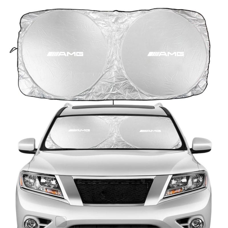 Car Windshield Sunshade Sun Protector Cover Keychain For Mercedes Benz AMG Smart Fortwo 451 450 453 EQ Forfour Coupe Cabrio 451 LL3