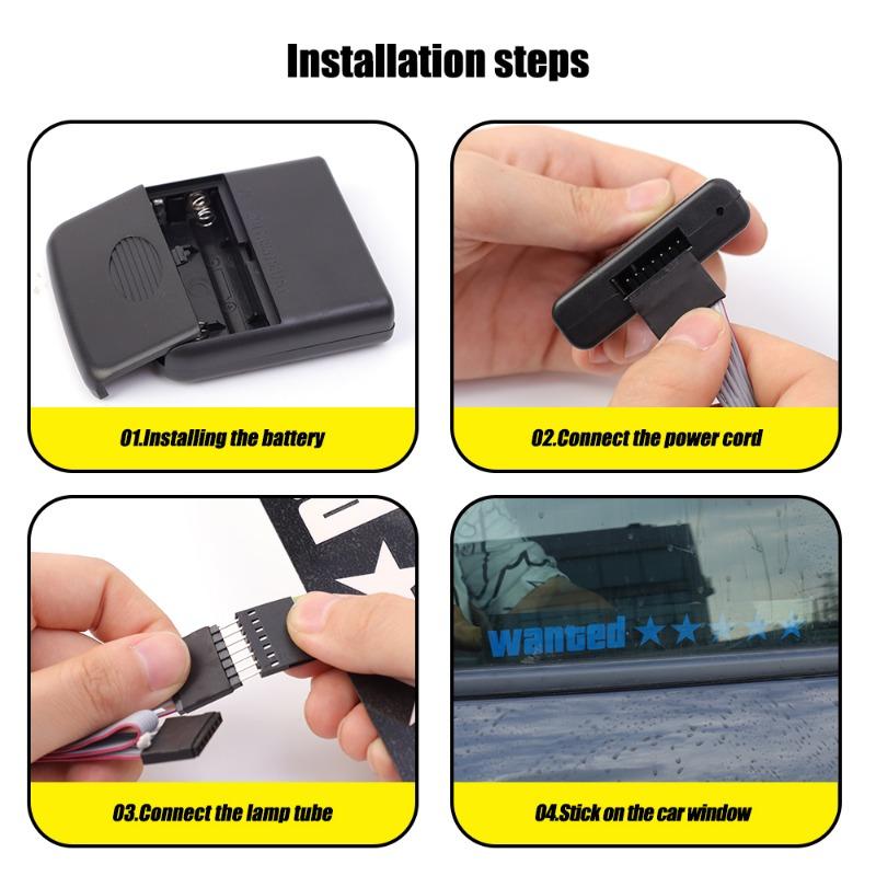 5 звезд Требуются новые светодиодные светоизлучающие наклейки на лобовое стекло, декоративные светящиеся панели, светодиодные наклейки с холодным светом для ночного бега