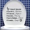 Toilet Sticker, Clean Pee Prompt Language, Little Man Toilet Seat Cover Sticker, Self-adhesive Wall Sticker, Bathroom Decoration