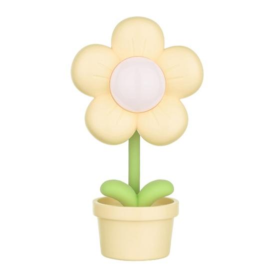 Светодиодная цветочная лампа с мерцанием, мягкое освещение, защита глаз, компактный размер, цветочный горшок, ночник, украшение для рабочего стола