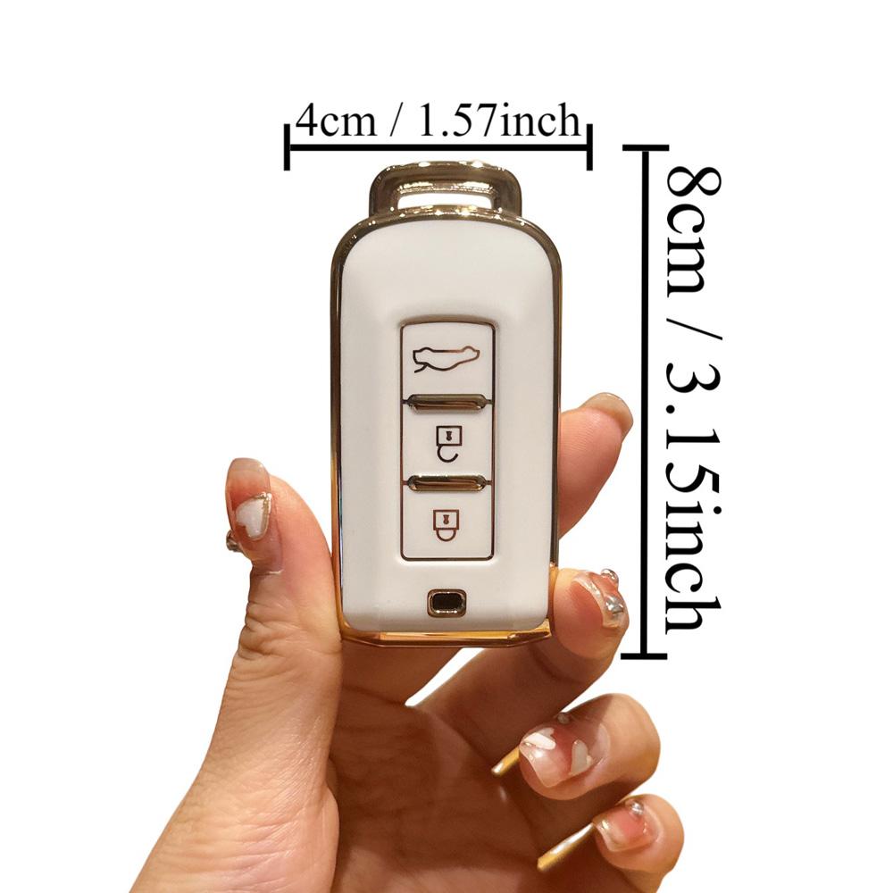 Чехол для дистанционного ключа из ТПУ для Mitsubishi Outlander ASX Pajero LANCER Sport Eclipse, 3 кнопки, умный брелок без ключа