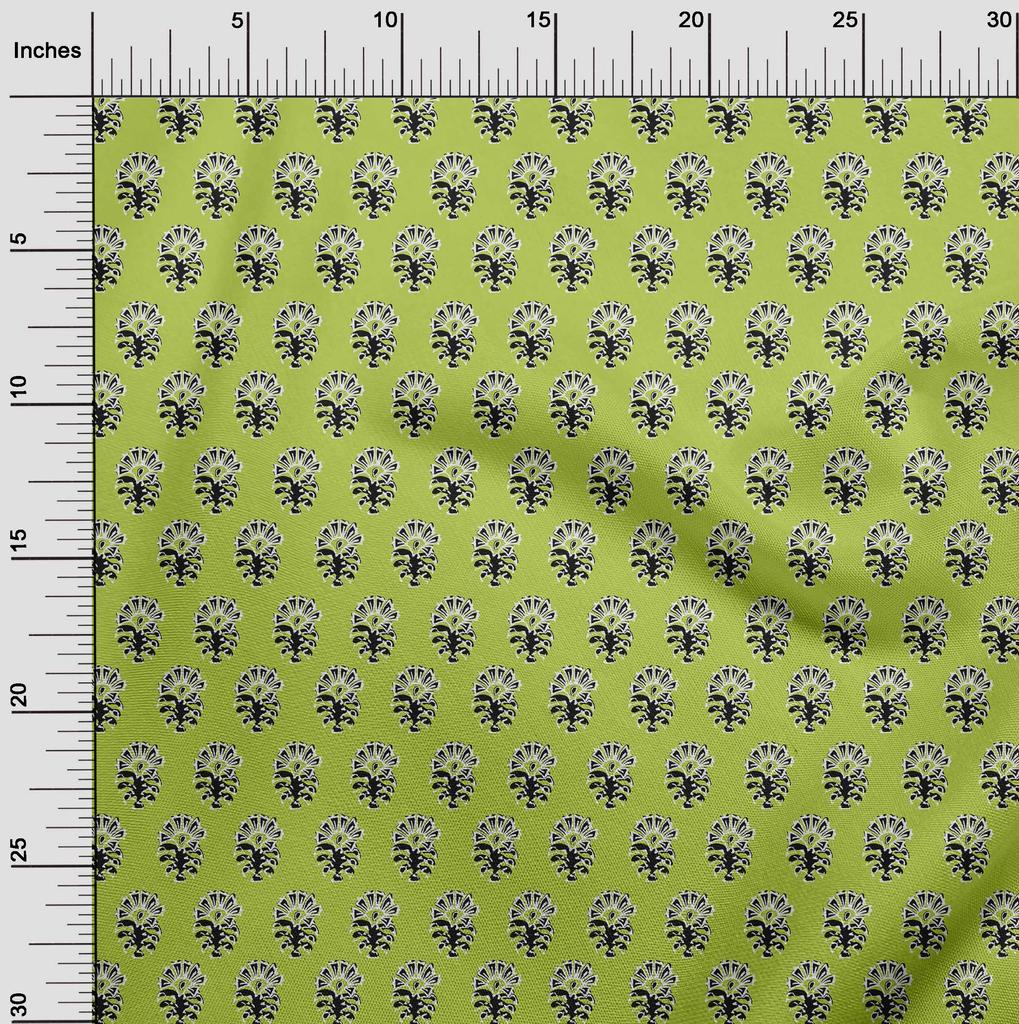 oneOone Ткань Cotton Flex Light Green Block Diy для стегания одежды, принт, ткань по ярдам 40 дюймов
