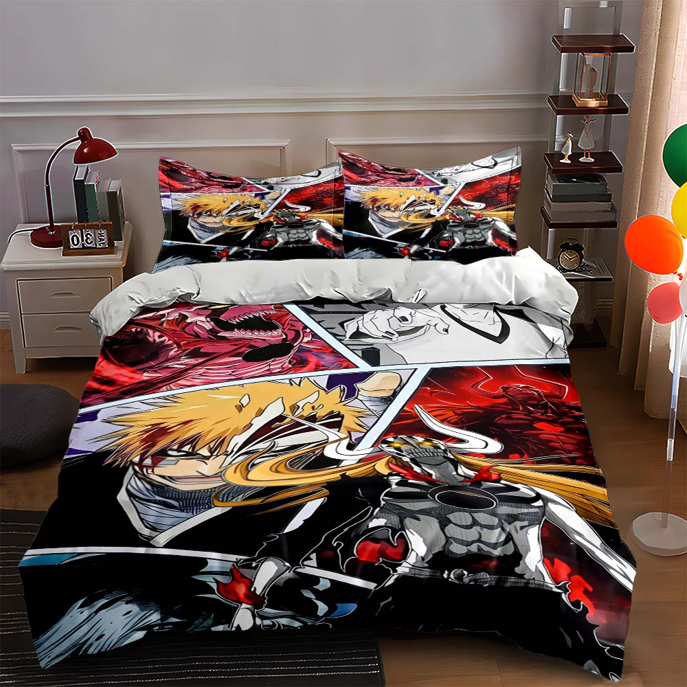 Anime character collage. Bedding Duvet cover sets Duvet covers Pillowcases gifts (1 * Duvet Cover 2 * Pillowcases, without duvet insert)