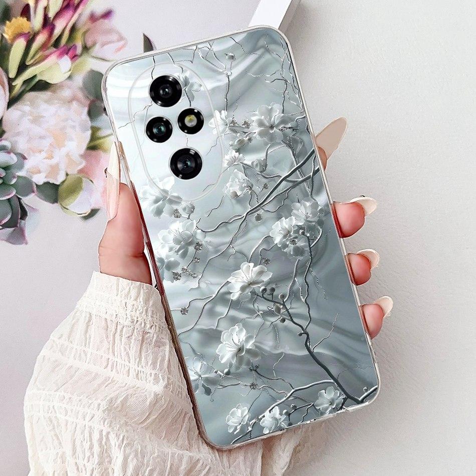 For Honor 200 Pro Honor200 Elegant Floral Butterfly Phone Case For Honor 200 200Pro Soft Silicone TPU Cases