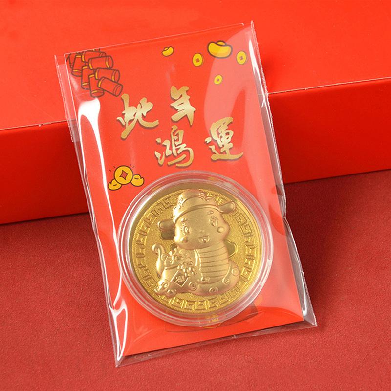 Золотая монета «2025 год Змеи» Памятные монеты Коллекционные памятные монеты с китайским зодиаком