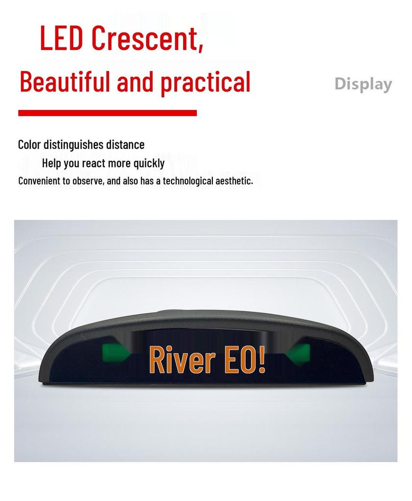 Светодиодный радар заднего хода Boruisi Crescent со звуковым сигналом и 8 датчиками