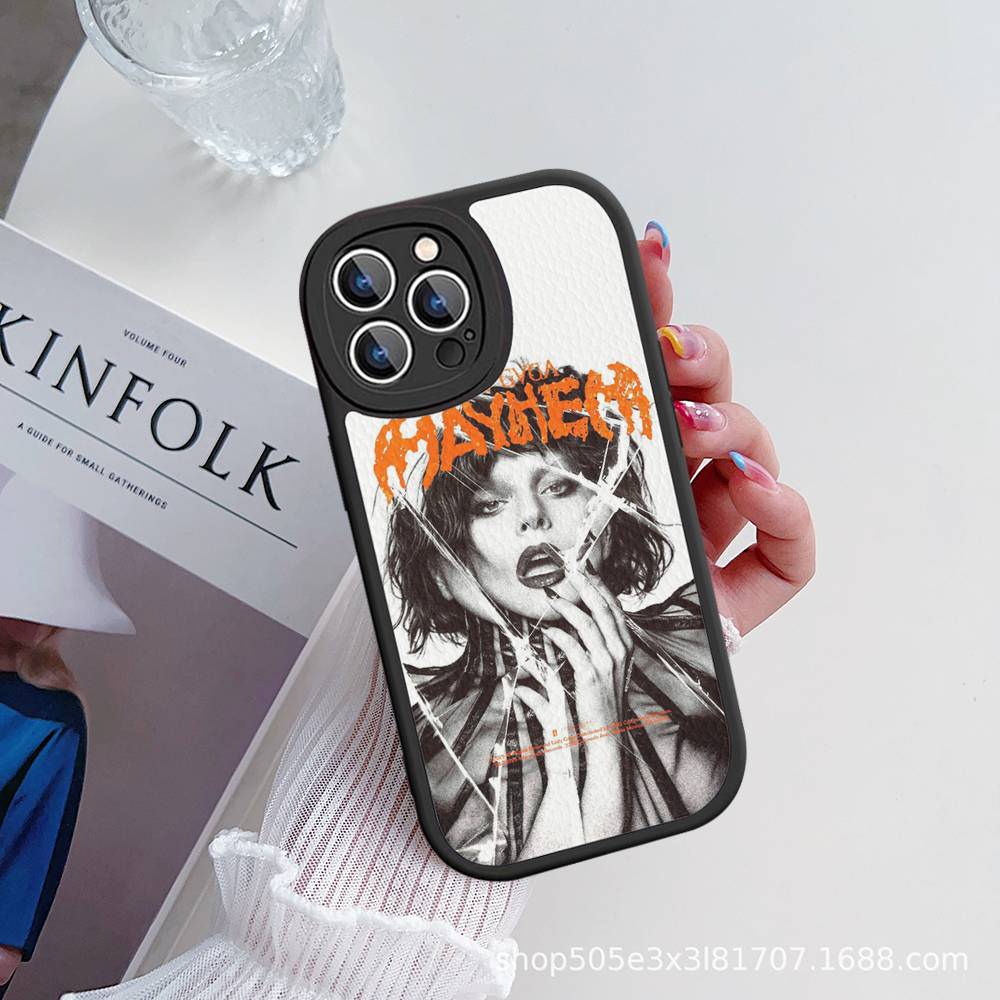 Чехол для телефона Lady Gaga Альбомы Для IPhone 16 15 14 13 12 11 Pro Max Plus Мягкая кожаная крышка