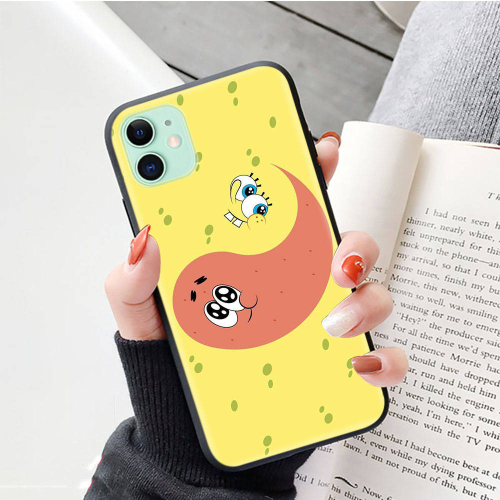 Черный чехол для OPPO Reno 8 6 5 4 Pro Plus Find X3 A17 A3 A31 A38 A40 A53 A54 A55 A74 A76 A78 A77 A80 A94 A95 A96 Lite S-40 Губка Боб